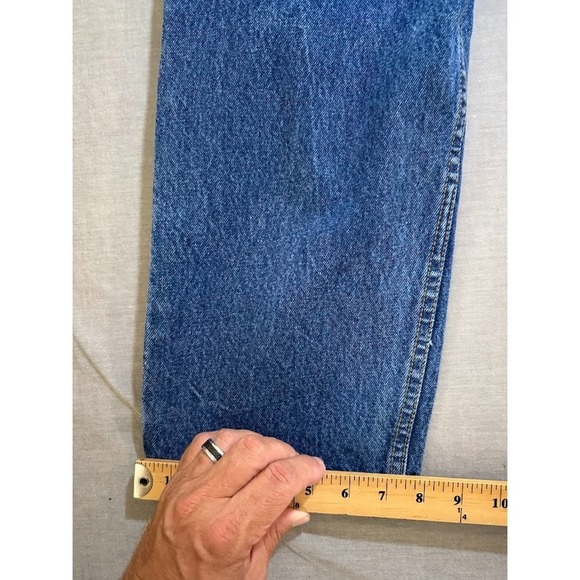 Vintage Tommy Hilfiger Jeans Mens 32 Blue Denim Straight Pocketed Men 32X32. - Picture 10 of 10